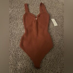 Abercrombie & Fitch Terracotta Ribbed Top